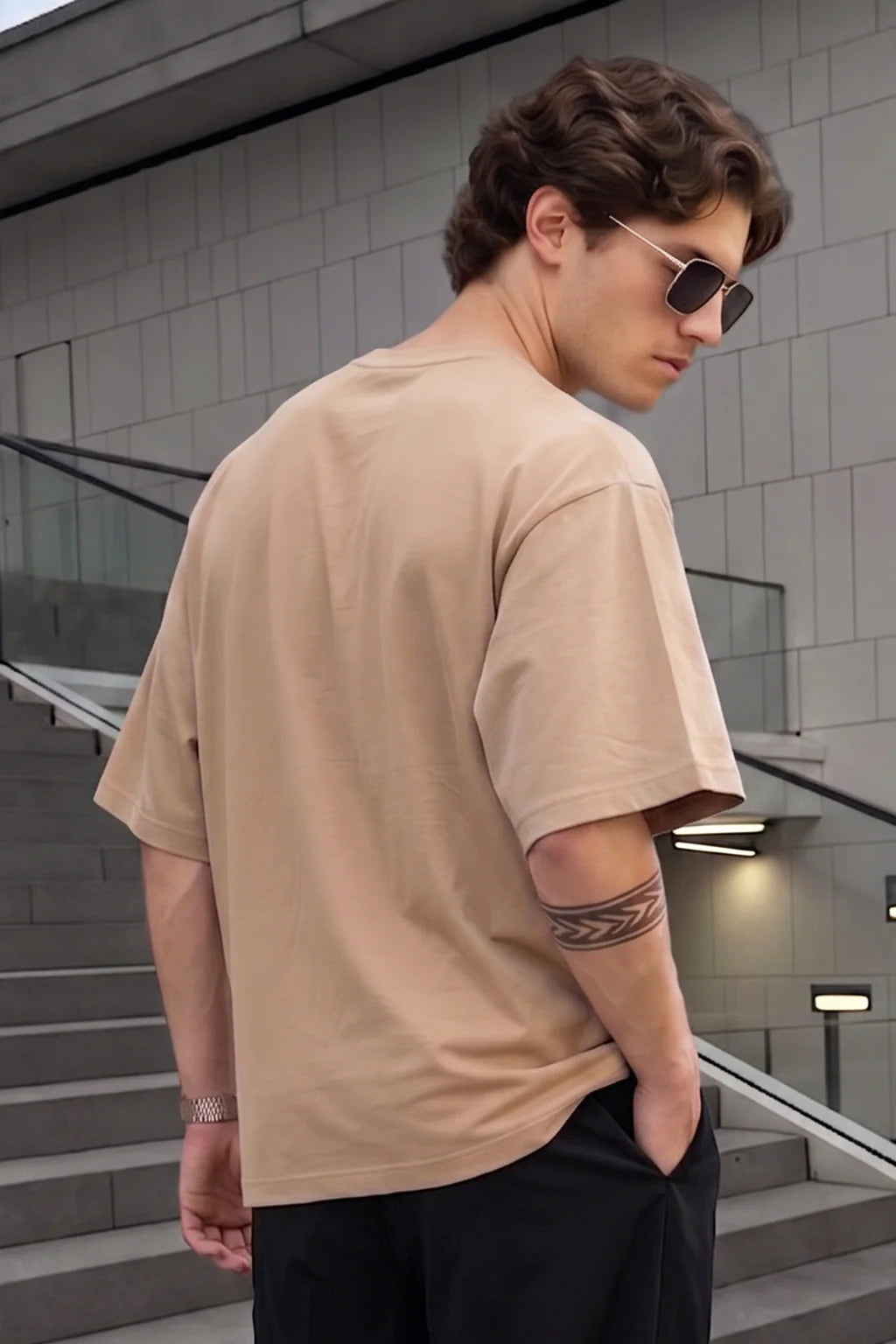 BattleOne Essential Oversized T-Shirt - Sand Beige