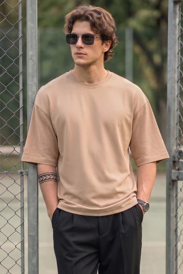 BattleOne Essential Oversized T-Shirt - Sand Beige